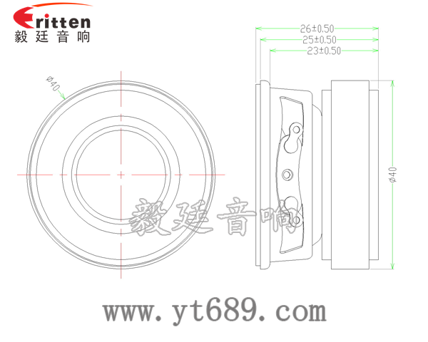 3瓦40mm外磁全频喇叭成品图